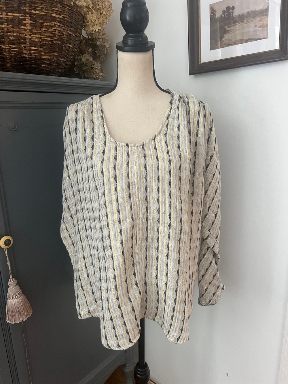 Ace & Jig Metallic Stripe Top